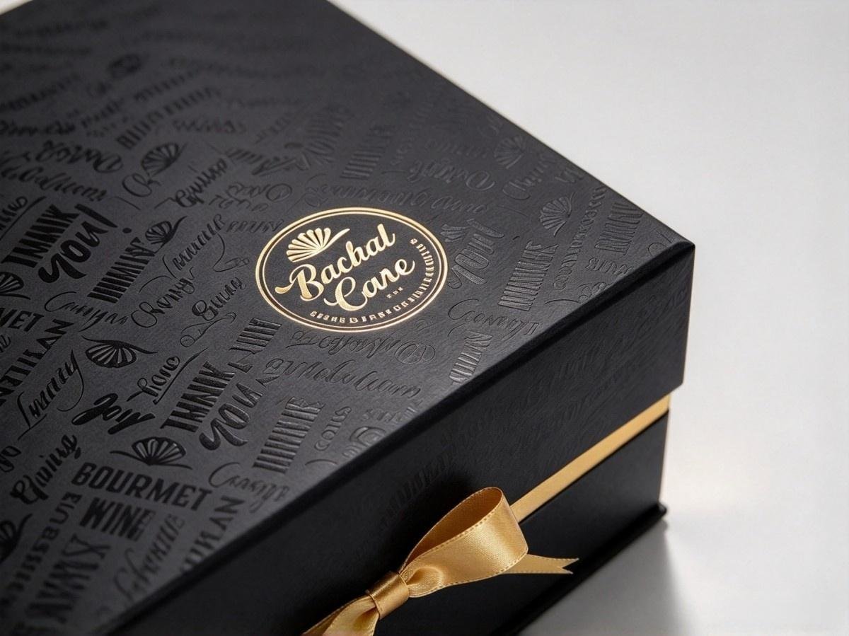 Luxury materials printing and finishing for folding rigid boxes