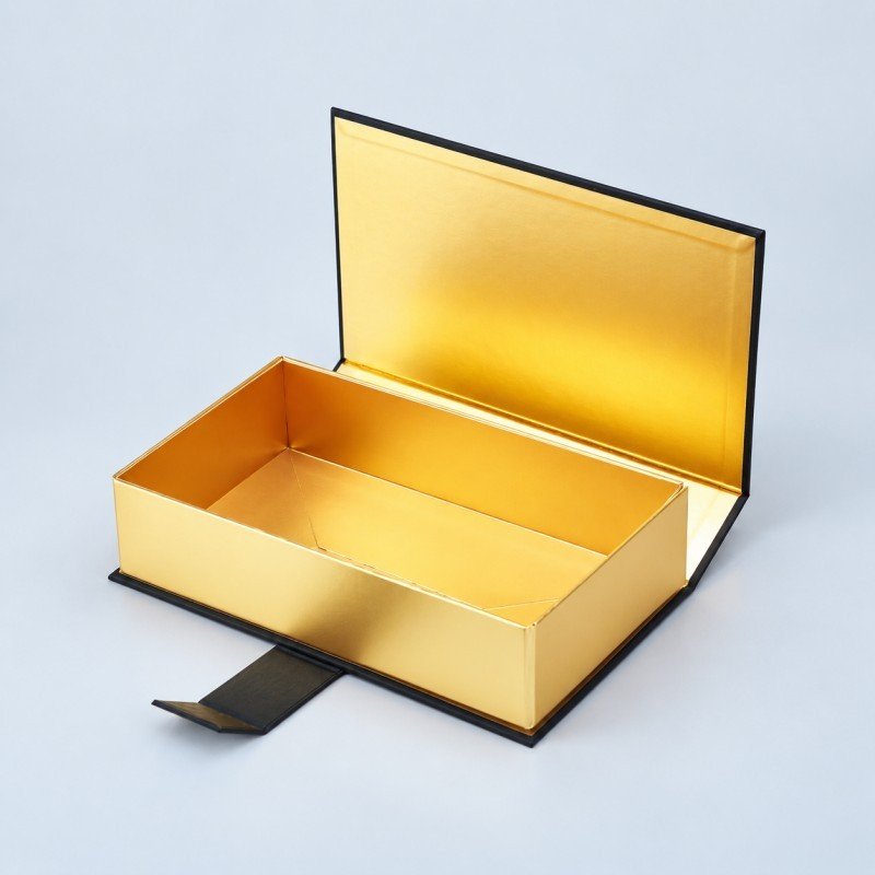 Collapsible magnetic folding rigid gift box