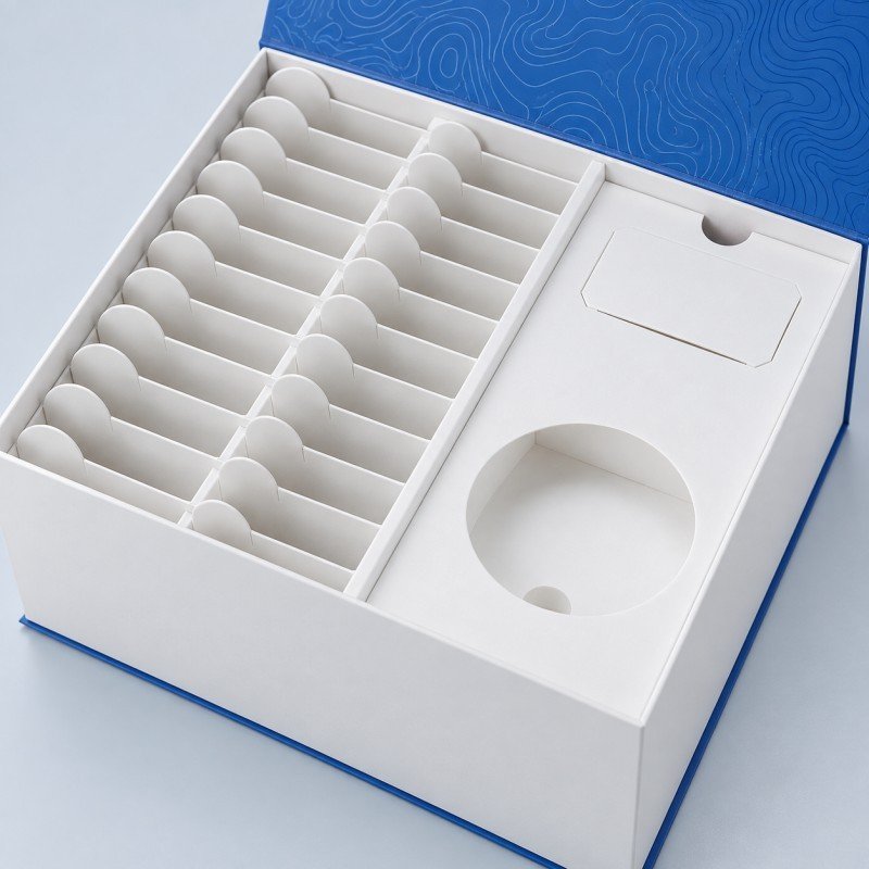Paperboard insert inside custom magnetic closure box