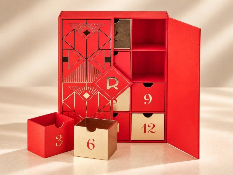 Custom handcrafted double-door luxury advent calendar gift box
